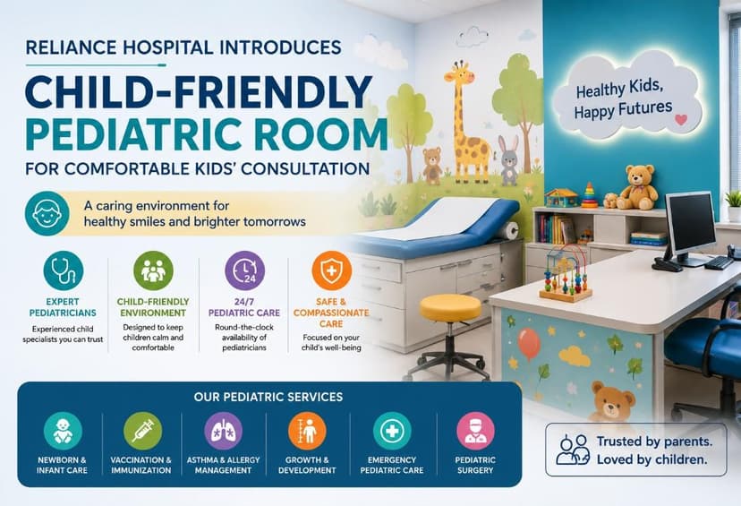 Reliance Hospital Introduces Child-Friendly Pediatric Room for Comfortable Kids' Consultations in Islamabad