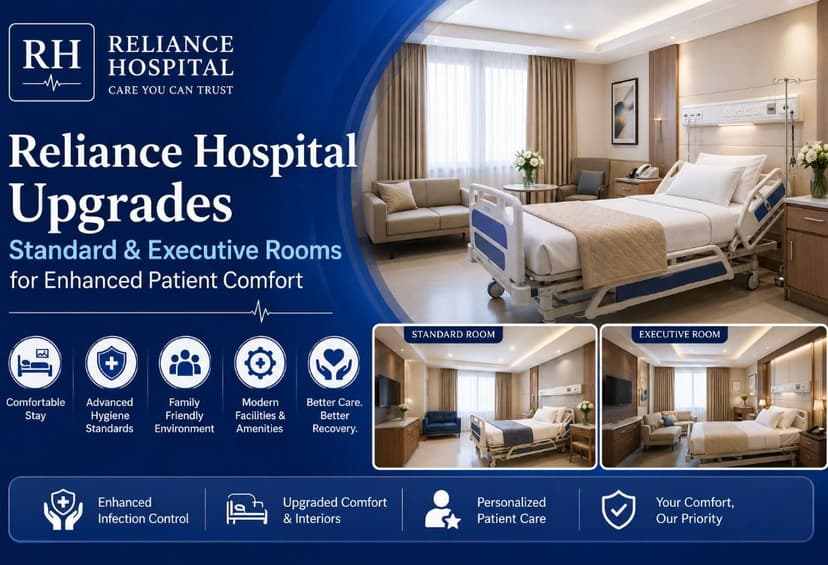 Reliance Hospital Upgrades Standard & Executive Rooms for Enhanced Patient Comfort