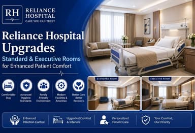 Reliance Hospital Upgrades Standard & Executive Rooms for Enhanced Patient Comfort